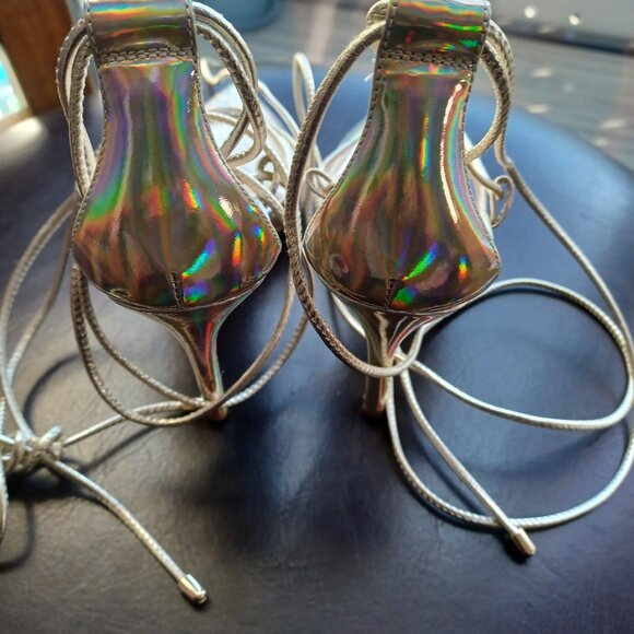 Stuart Weitzman Clear Wrap Around Heels 6 *New - Picture 2 of 6